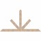 Ekena Millwork Saratoga Smooth Timber Gable Bracket, Douglas Fir, 96"W x 52"H x 5 1/2"D x 5 1/2"F, 13/12 Pitch GBW096X52X0606SAR00SDF - alternate 1